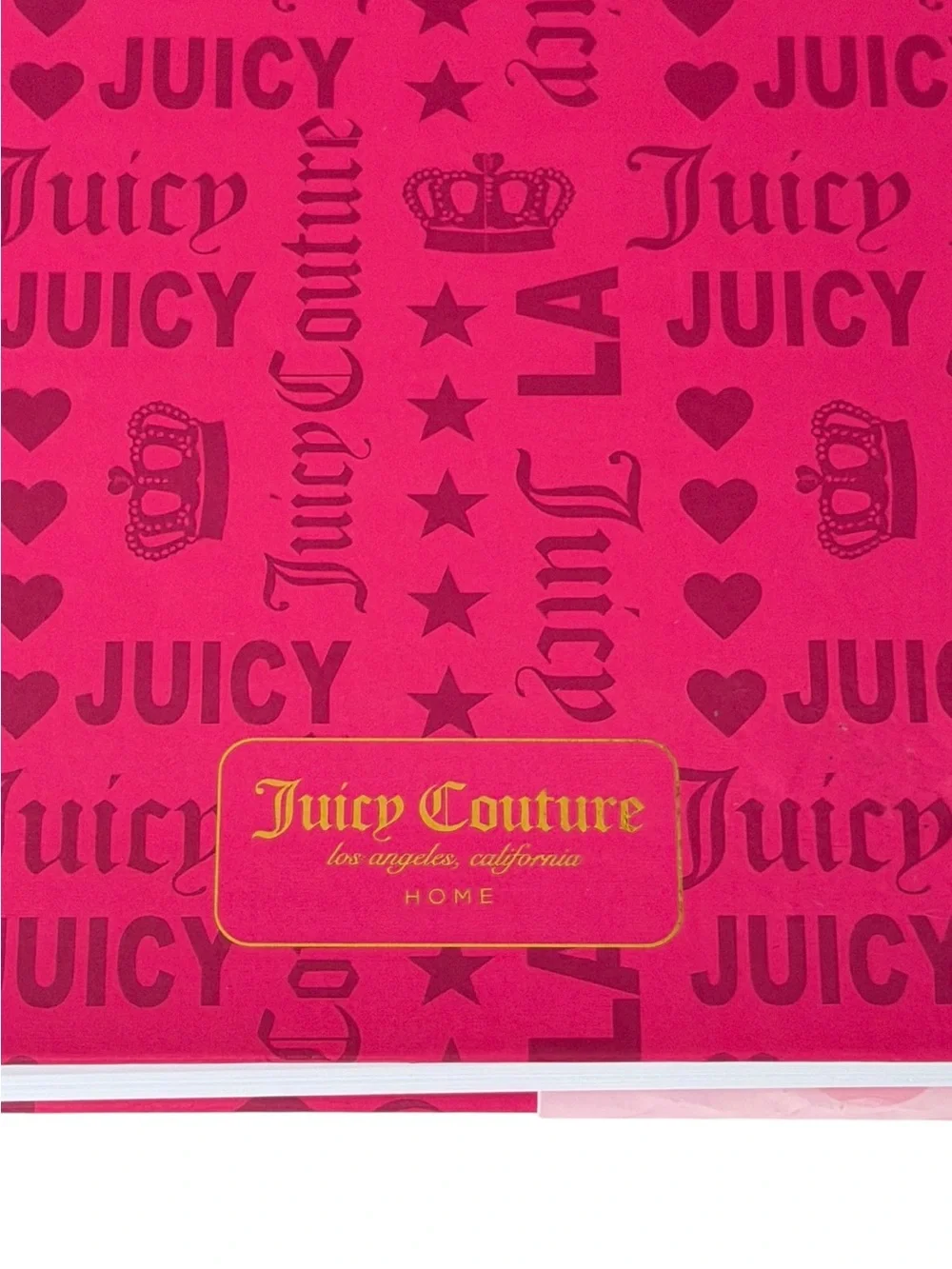 Juicy Couture Hot Pink & Gold Heart Pen Spiral Journal Notebook Set | NEW